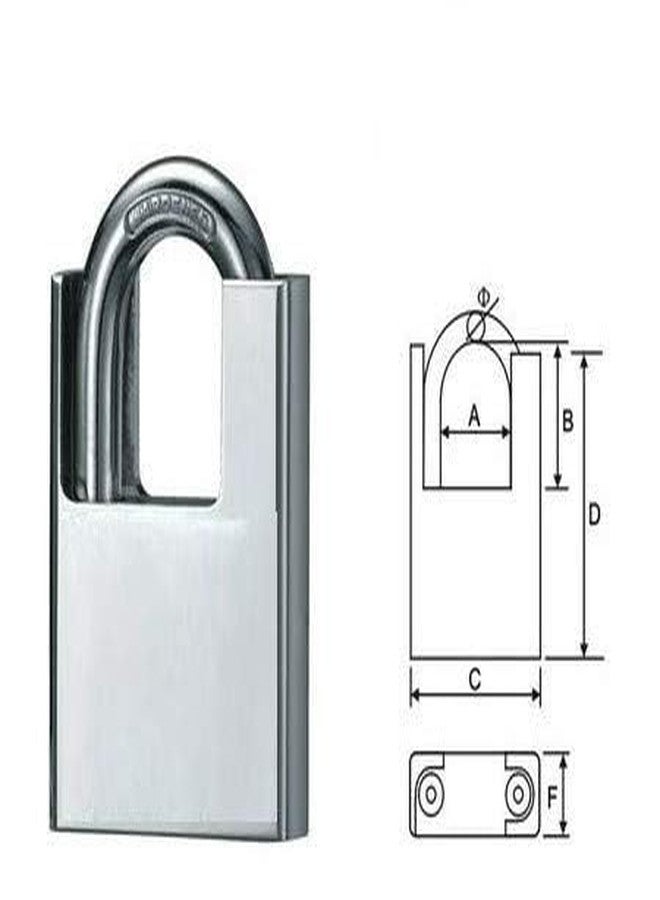 SAMEILI Premium Stainless Steel Heavy Duty Key Lock with 3 Keys, Sturdy & Waterproof Multipurpose Lock for Luggage, Gate, Door Security, Shutter, Cycle & Locker (Silver) - Image 4